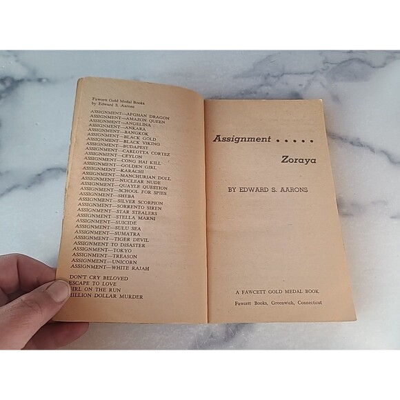 Assignment Zoraya By Edward S. Aarons Paperback - Picture 3 of 10